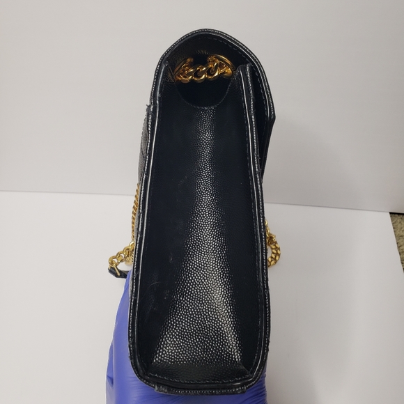 YSL Envelope Medium Chain Bag in Mix Matelassé Grain De Poudre Embossed Leather - Picture 14 of 16